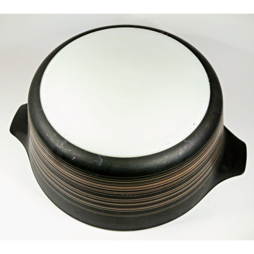 Pyrex 475-B Terra 2.5 Qt Casserole w/ Lid Matte Rings 1960s Vintage - Picture 6 of 8